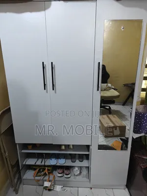 Home Interiors 3-Door HDF Wardrobe with Mirror