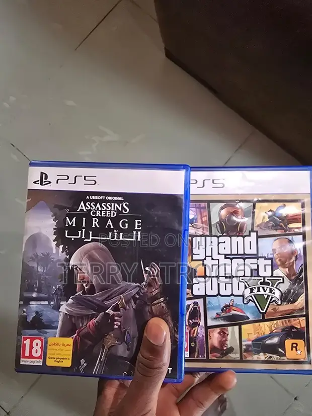 PS5 Wasanni: GTA V & Assassin's Creed Mirage (Diski na Asali) - 1