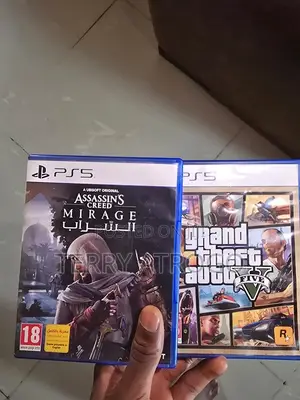 PS5 Games: GTA V & Assassin's Creed Mirage (Original Discs)