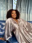 Kyakyawar Doguwar Riga Mai Girma (Plus Size) Ta Satin - 3