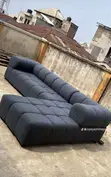 Home Interiors L Shape Sofa (4 Seater, Brown Fabric) - 1