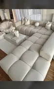 Home Interiors L Shape Sofa (4 Seater, Brown Fabric) - 2