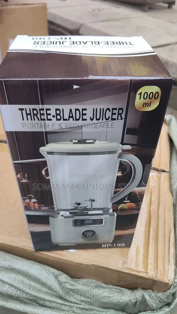 3-Blade Rechargeable Juicer Blender 1000ml - 1