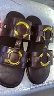 Pam Men's Black Leather Casual Slippers - Size 43/44 - 2