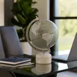 Modern Floor Globe - Bronze Sphere, Silver Continents - 2