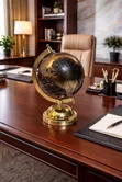 Modern Floor Globe - Bronze Sphere, Silver Continents - 5