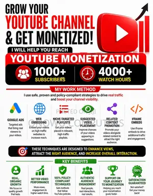 Sabis na Inganta Tashar YouTube da Samun Kuɗi