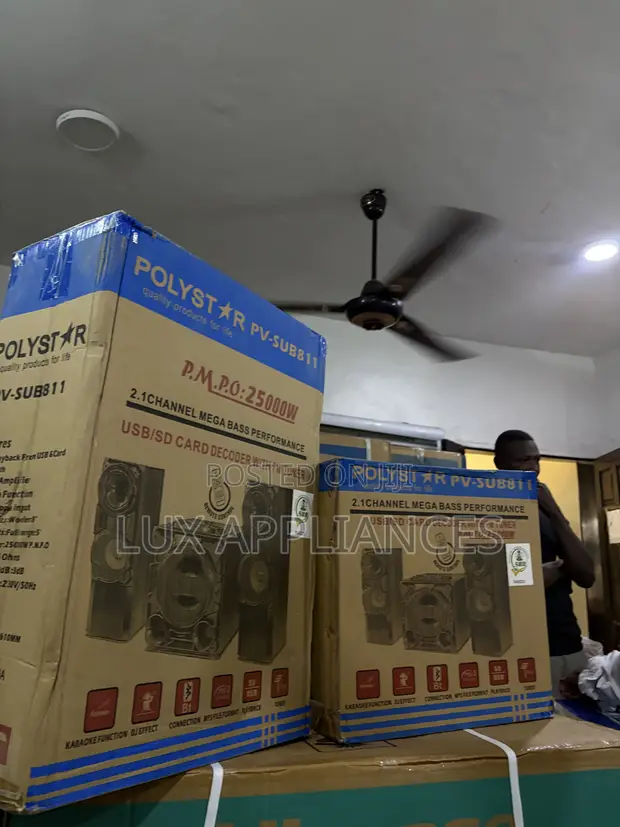 Polystar PV-SUB811 2.1 Bluetooth HiFi Gidan Wasan Kwakwalwa - 1