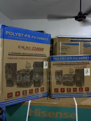 Polystar PV-SUB811 2.1 Bluetooth HiFi Gidan Wasan Kwakwalwa