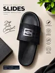 Adidas Slides Na Maza masu Kyau - Baƙi - 2
