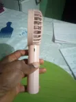 Portable Lontor Rechargeable Electric Fan - Pink - 3