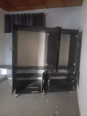 Fairly Used Double Wardrobe - Black Wood