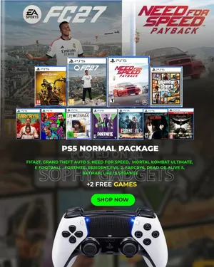 PlayStation 5 Console with FC 24 and Other Games Packages