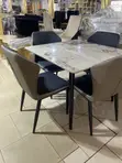 Modern 4-Seater Dining Set da Marble Top - 1