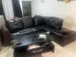 Pre-owned Black L-Shape Sofa - 1