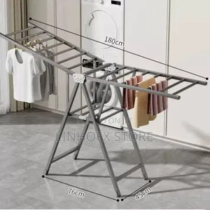 Super Strong Alloy Household Floor Folding Drying Rack