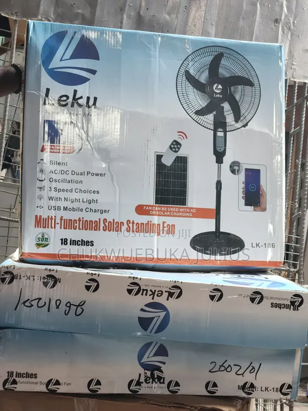 Leku 18-Inch Solar Standing Fan LK-186 - 1