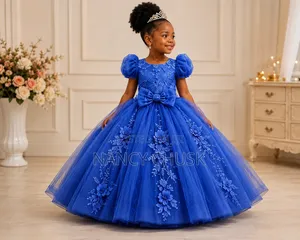 Elegant Blue Princess Party Dress