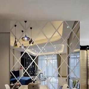 Modern Decorative Wall Mirror - Crisscross/Diamond Design
