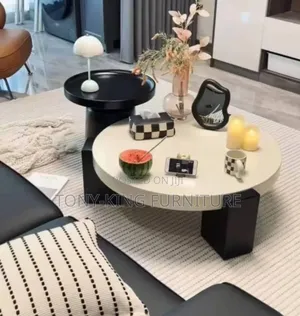 Modern Luxury 2-in-1 Round Coffee Table Set