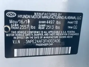Hyundai Sonata 2014 White