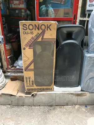 Sonok Double 15-Inch PA System Trolley Speaker with 2 Mics