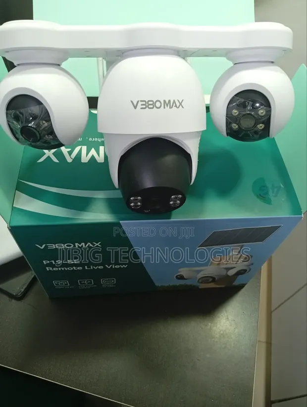 V380 Max Triple Lens Solar Camera - 1