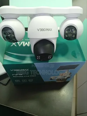 V380 Max Kamara Mai Gilashi Uku (Triple Lens) Mai Amfani Da Hasken Rana