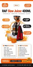 RAF Slow Juicer 400ml - 1