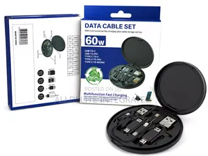 60W Multifunction Fast Charging Cable Set with Case