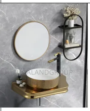 Sweethome Modern Gold Textured Basin Set