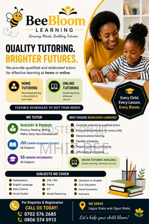BeeBloom Learning: Home & Online Tutors Available