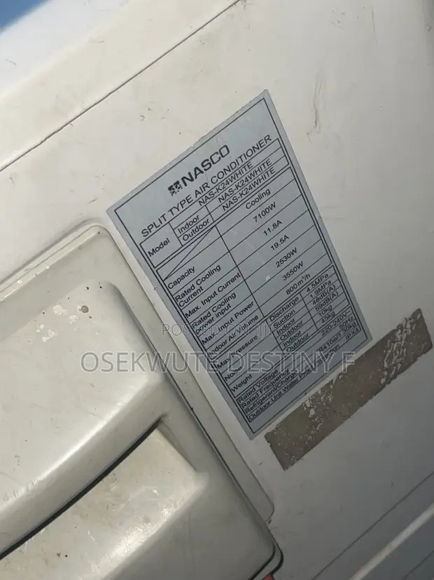 Nasco 2.5HP Split Air Conditioner (Amfani) - 1