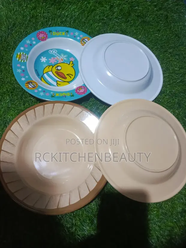Plates 2 na Melamine masu Kyau na Yara da Side (Sabon Juye) - 1
