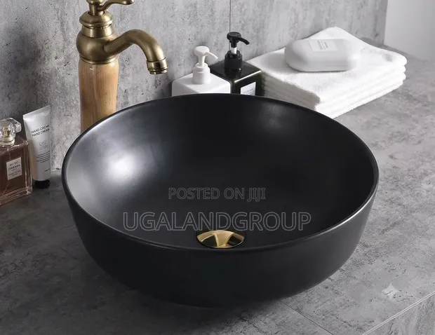 Bristan Black Ceramic Countertop Basin - 1