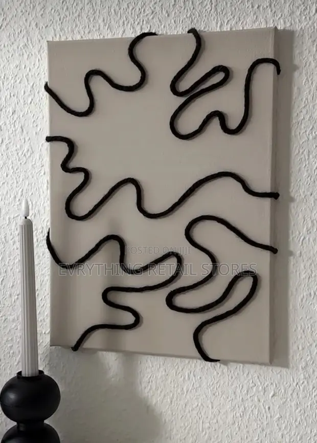 Minimalist Swirly Yarn Wall Art | Modern Bedroom Decor - 1