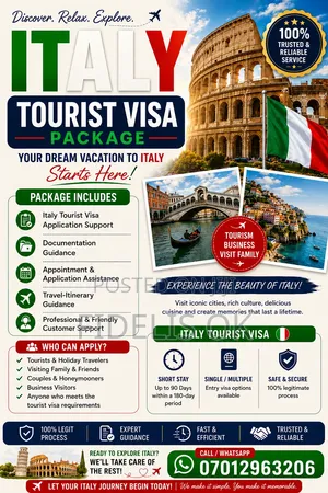 Taimakon Neman Visa na Yawon Bude Ido a Italiya