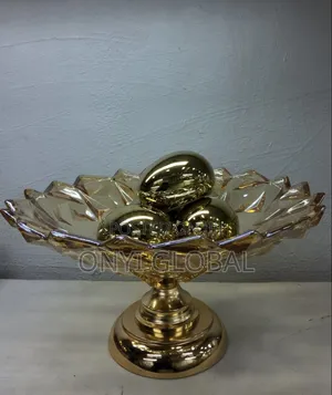 Decorative Plate with Gold and Silver Egg
