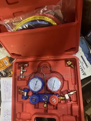 AC Manifold Gauge Set - 2-Valve Refrigeration Charging Kit