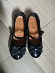 Takalmi Flat Na Yara Mata Launrin Baki Mai Maki - 2