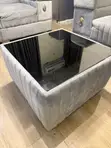 Home Interiors 2-Seater da 1-Seater kujeru tare da Glass Top Center Table - 2