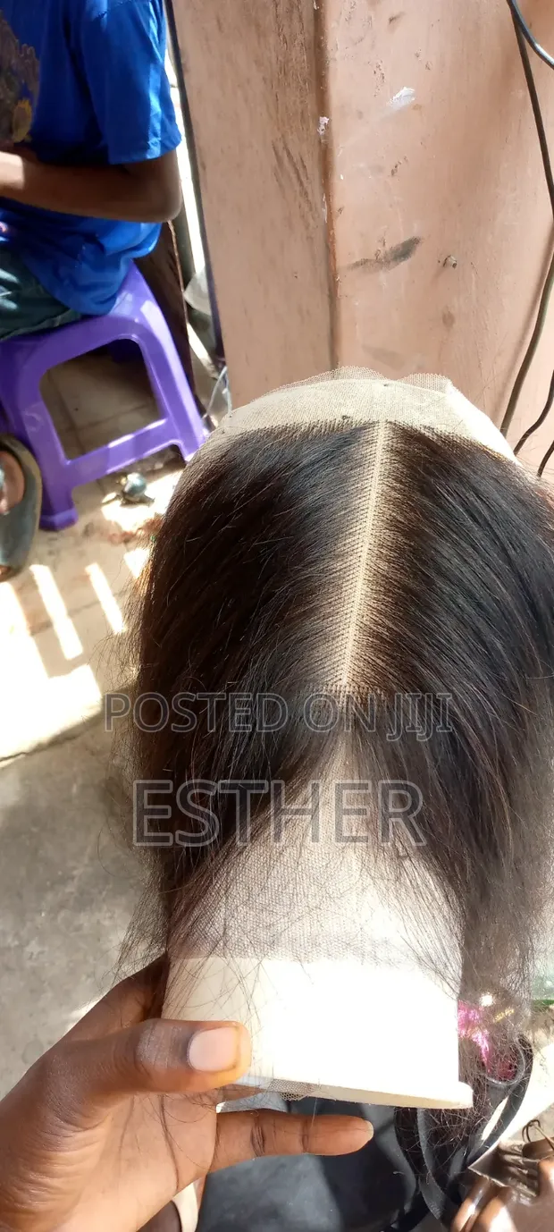 12" Bone Straight Closure - 5x5 Hand Ventilated - 1