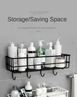 High Quality Steel Angle Toilet/Bathroom Shelf Rack + 2 Hooks - 4