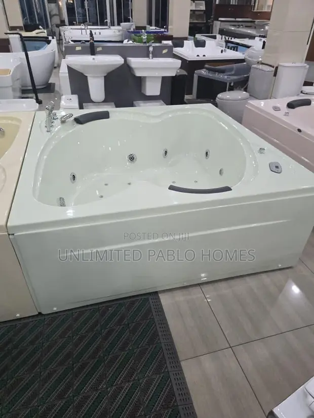 2-Person Heart Shaped Whirlpool Bathtub - 1