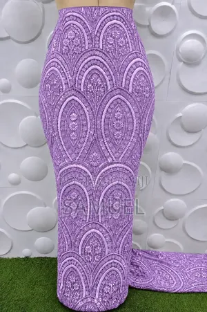 Embroidered Beaded Lace Fabric