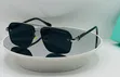 Black Rimless Rectangular Sunglasses - Dark Tinted Lenses - 3