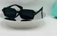 Black Rimless Rectangular Sunglasses - Dark Tinted Lenses - 4