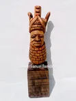 Oba of Benin Wood Sculpture - 3