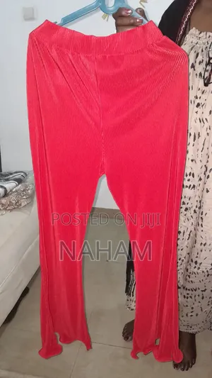 70s Flared Trousers & Loose Top Set - Red