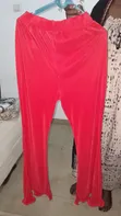70s Flared Trousers & Loose Top Set - Red - 2